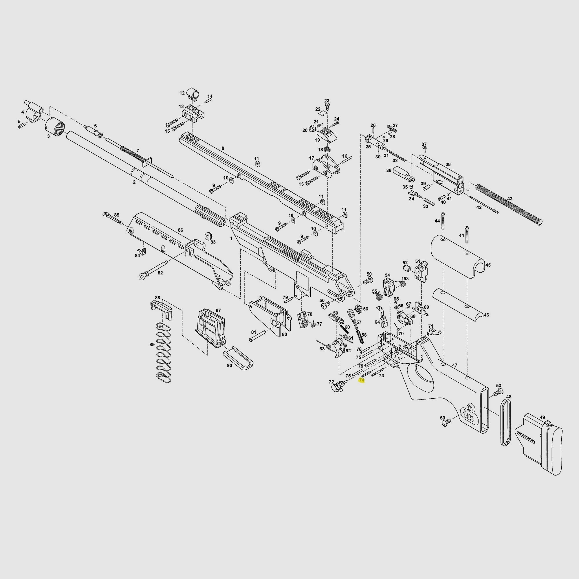 Heckler & Koch SL8 - Spannstift