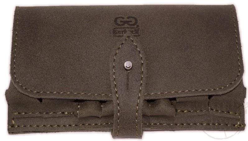 Leather hunting cartridge pouch Garbacz - Ł19D brown