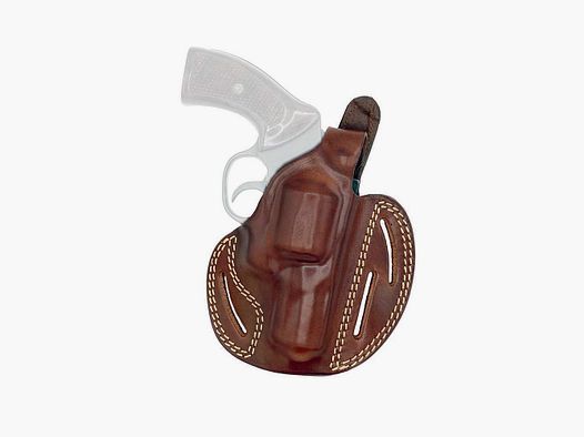 Pancake Holster mit zwei Tragepositionen 3" N-Frame S&W 27/29/325/327/329/610/625/627/629,Taurus 17/44/97/425/990/991/992 Braun Rechtshänder