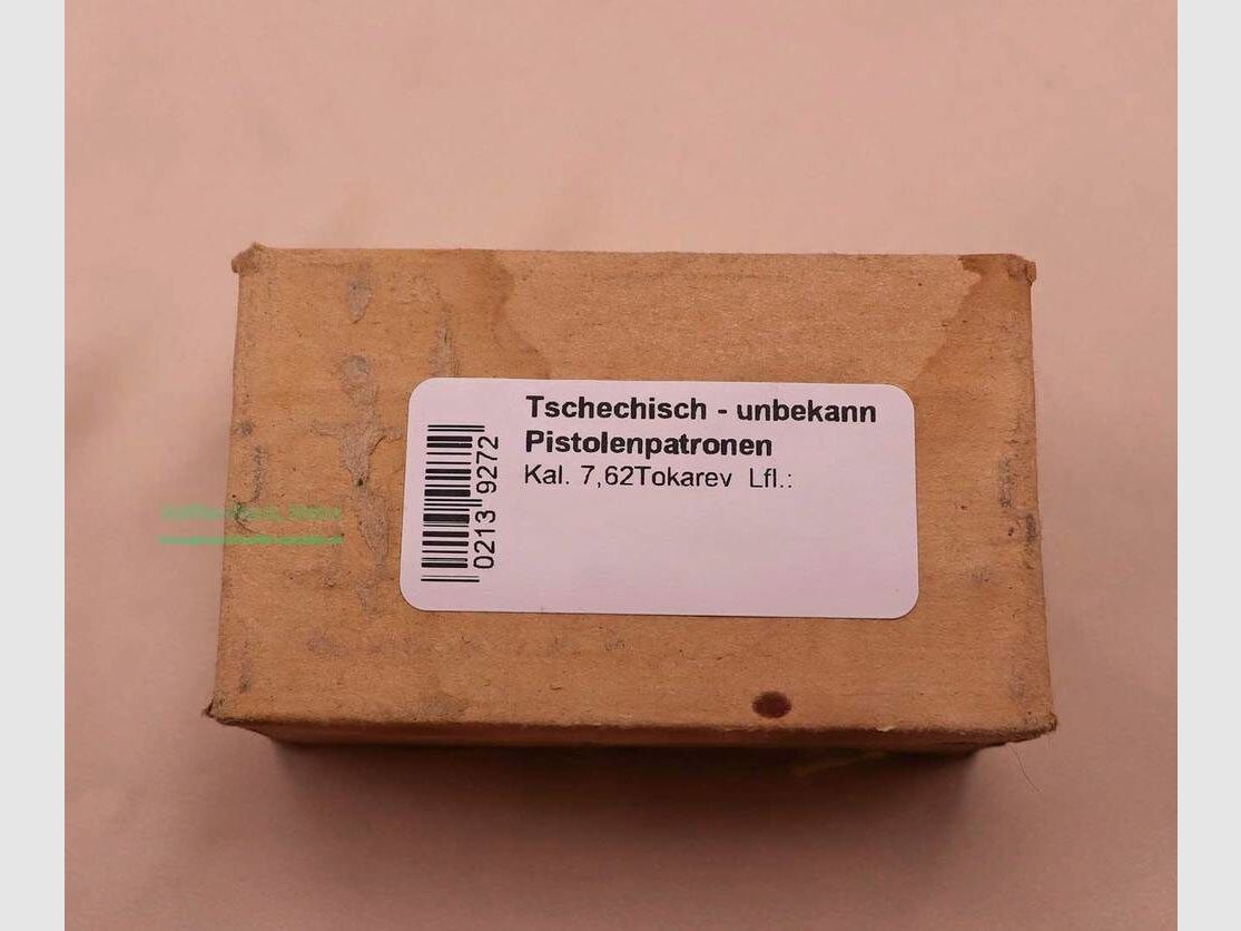 Tsjechisch - onbekende pistoolpatronen 7,62 Tokarev