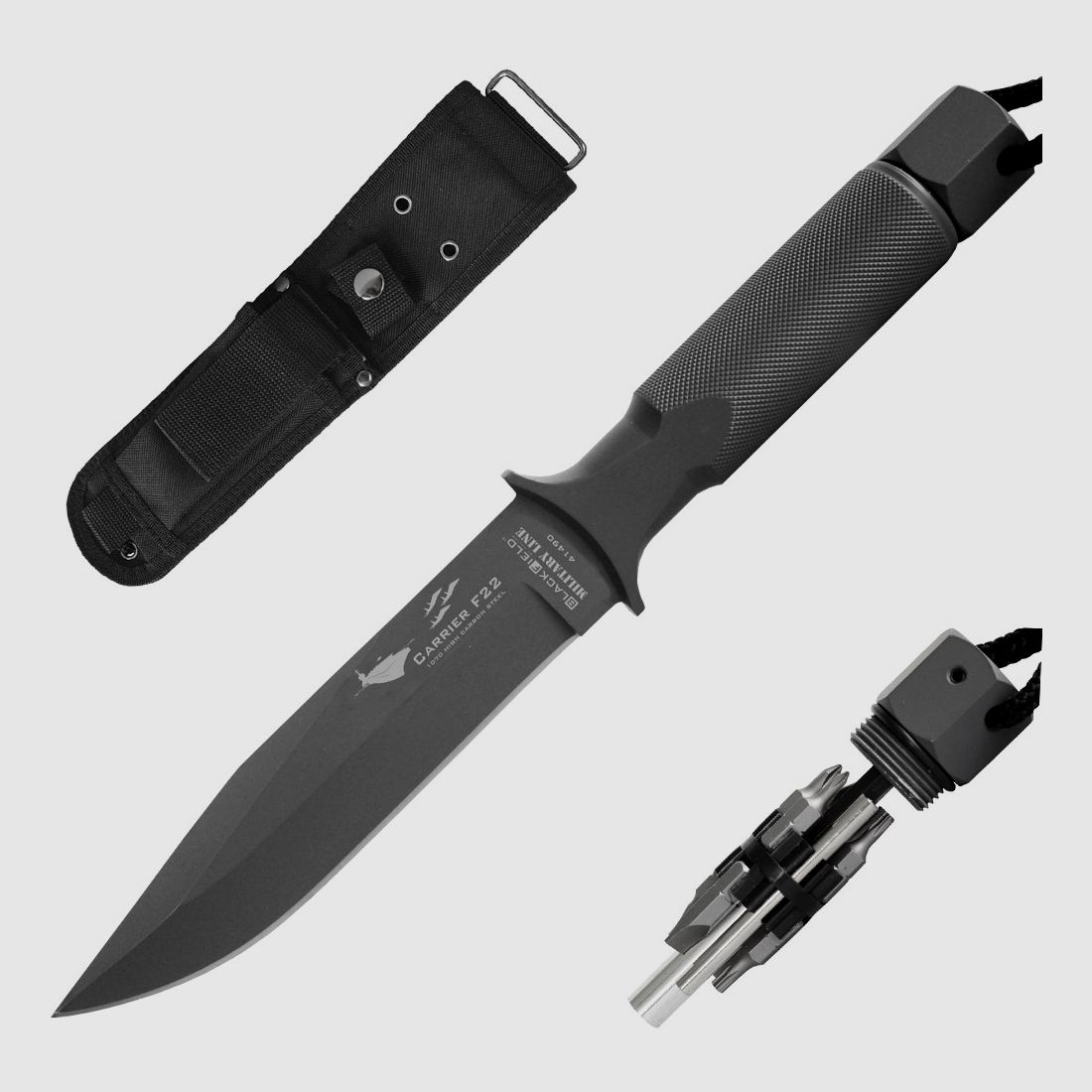 BlackField Carrier F22 Clip Point Klinge