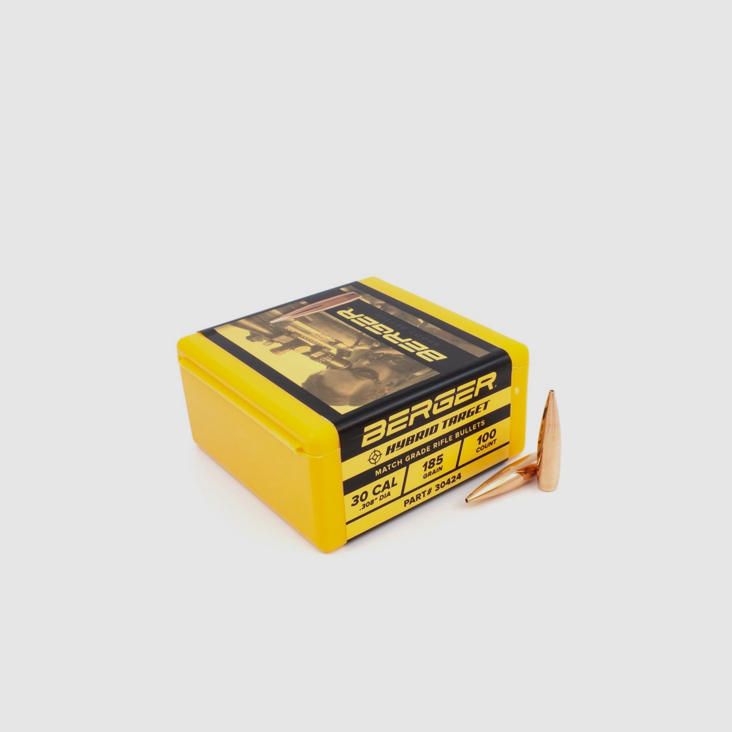 BERGER GESCHOSSE 30 (.308) 185gr HYBRID TARGET 100 Stk, Bild 2 von 3