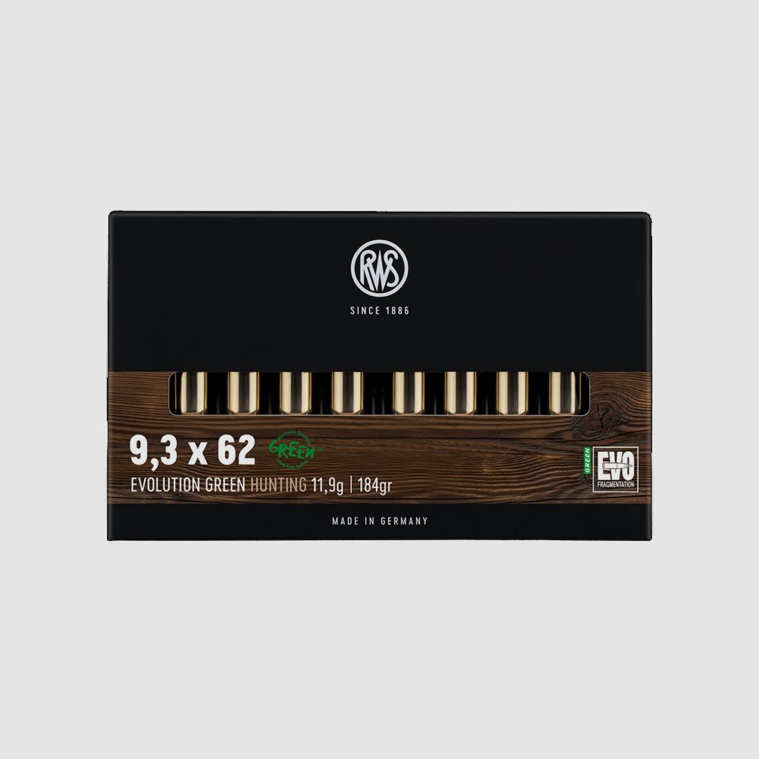RWS 9.3X62 EVO GREEN 184 gr.
