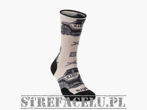 Skarpety unisex 5.11 OVERLANDER SOCK & AWE kolor: BADLANDS TAN