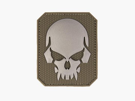 Parche de PVC de calavera 3D olivo