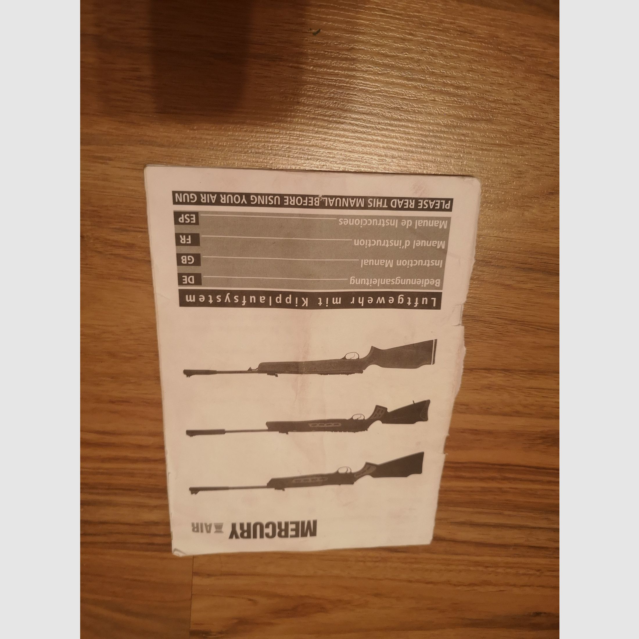 Mercury 85XTac Knikloop Luchtgeweer Set 4,5mm Diabolos incl. 3-9x32 Richtkijker Tas