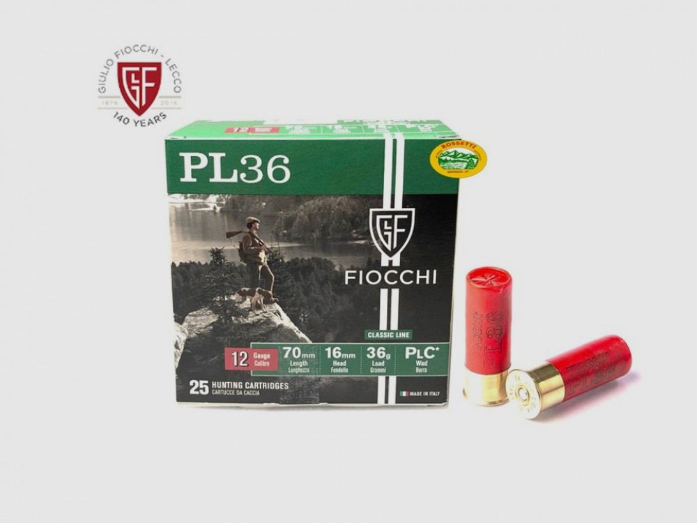 FIOCCHI Patronen PL36 Kal.12 gr.36 pb.3 spezielle Taube