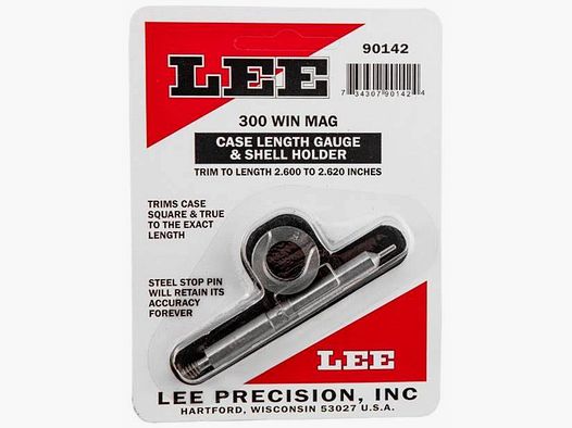 Lee Medidor de Longitud de Casquillos y Soporte para Casquillos 300 Winchester Magnum (90142)
