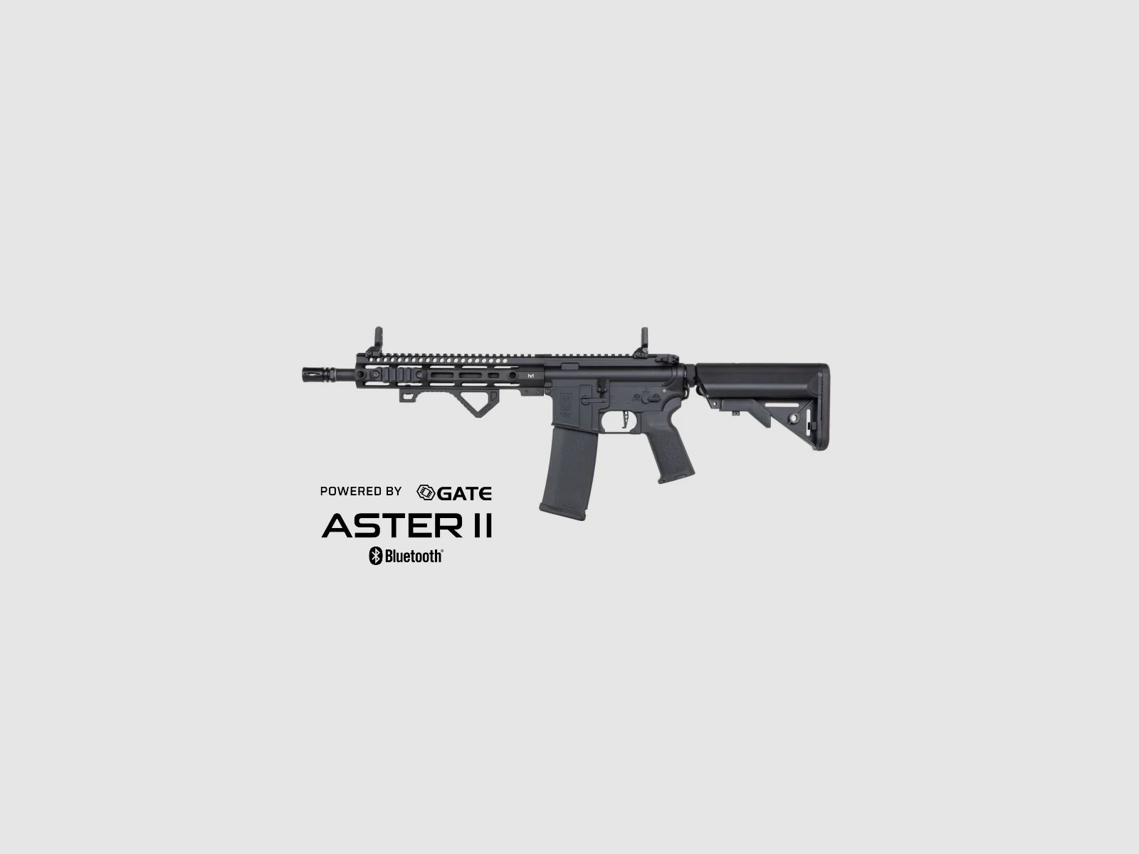 SA M4 Carbine M-LOK (SA-P20 PRIME™ Aster II ETU BLDC™) Rifle Airsoft Libre a partir de 18 - Negro -F-