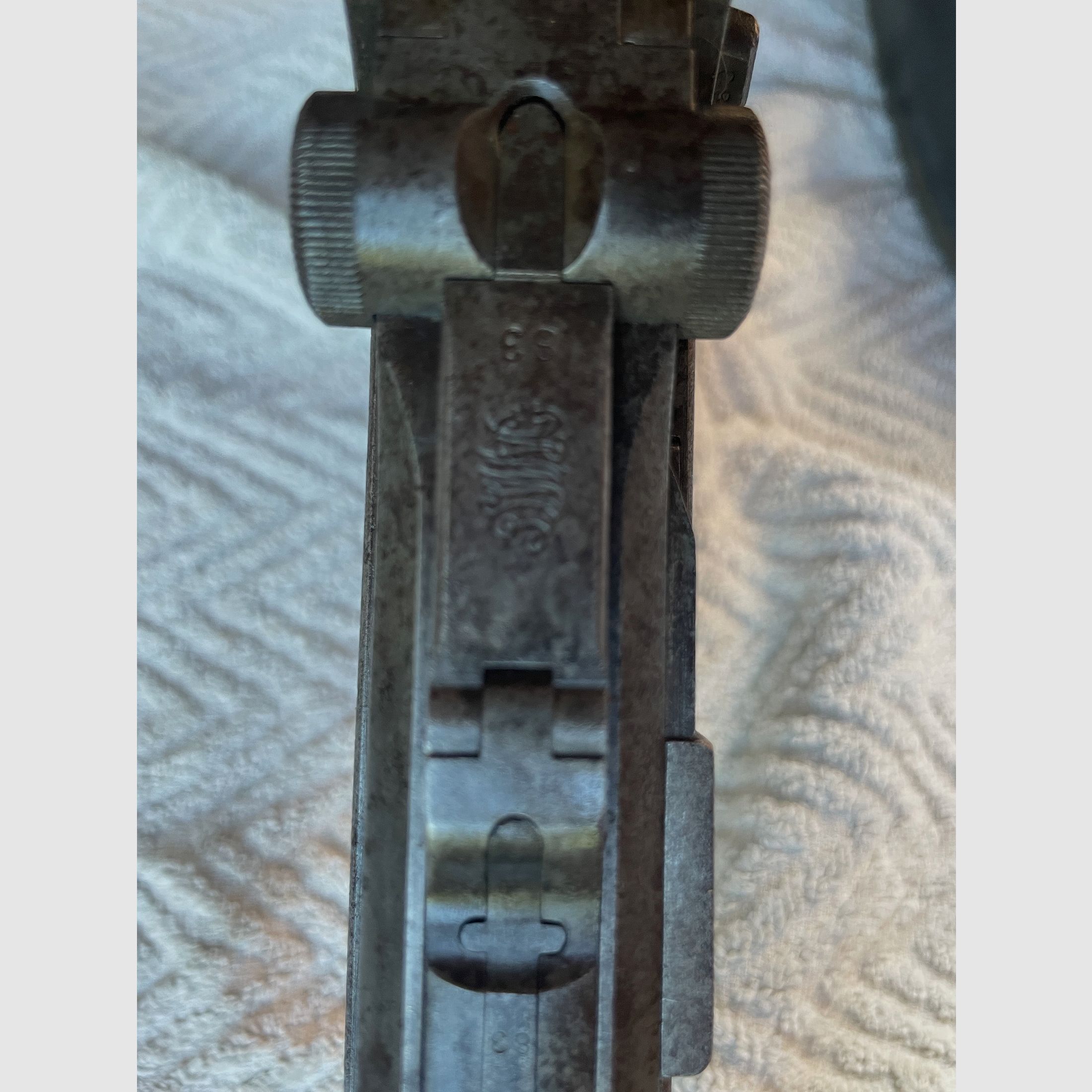Mauser08, DWM, 9mm Para, Artillerieversion, Nummerngleich