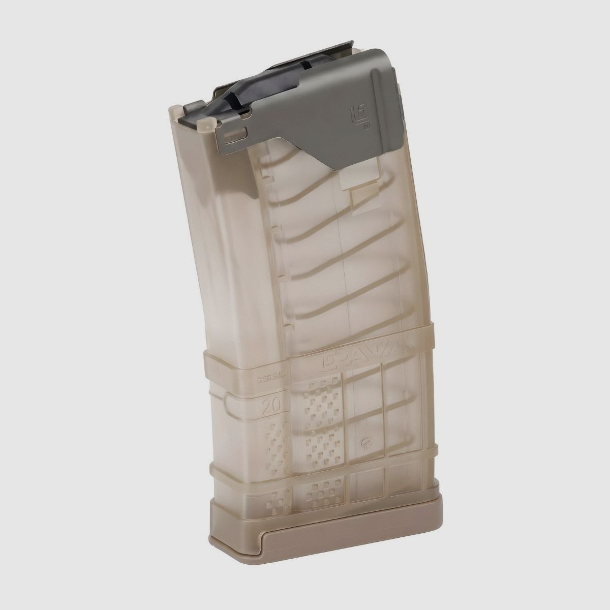 Lancer Systems – cargador L5AWM Gen. 2 – .223/5,56x45 mm – 20 cartuchos – Translucent Dark Earth – L5-G2-20-TDE, imagen 1 de 3