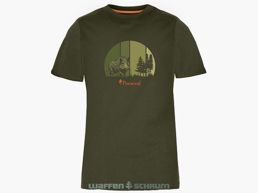 Pinewood T-Shirt Jabalí W Olive