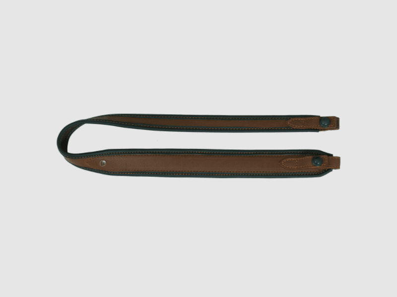 AKAH Gewehrriemen Elchleder mit Blitzriemenknopf