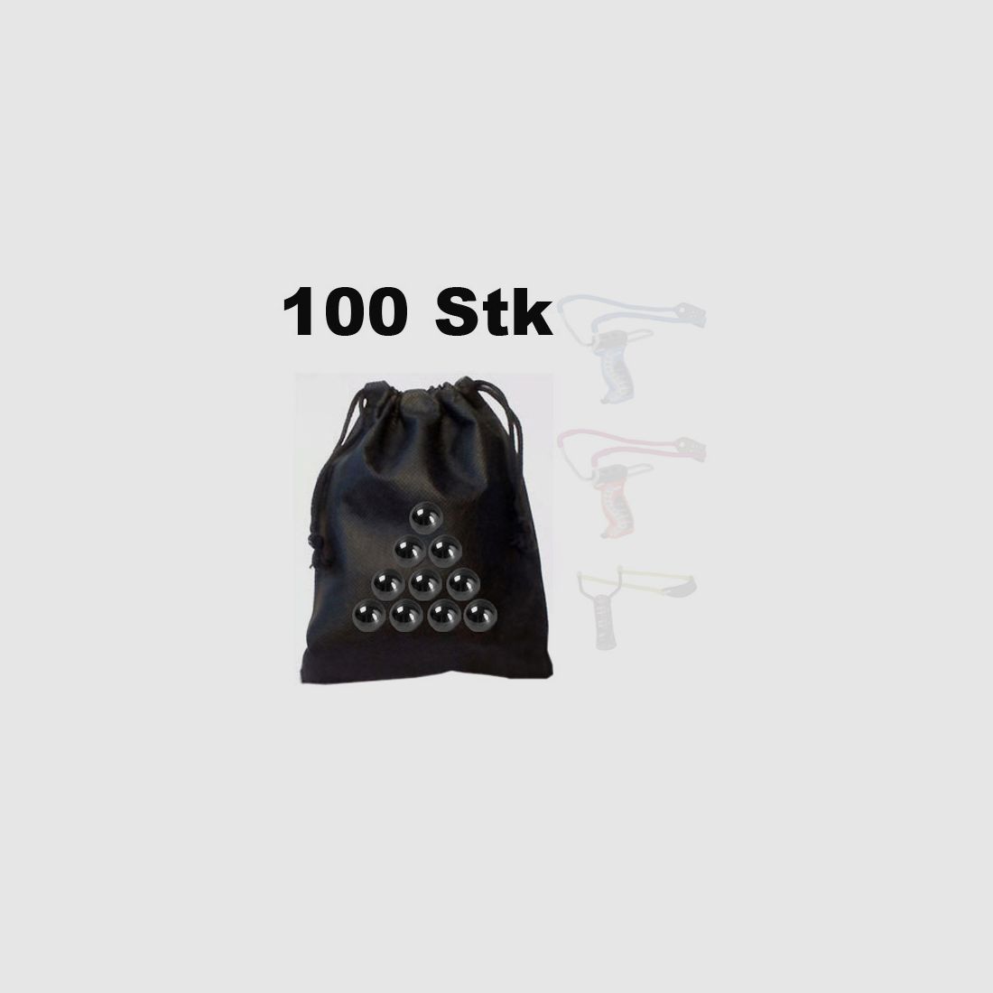 100 Stück Ersatz-Kugeln Stahlkugeln für Schleuder