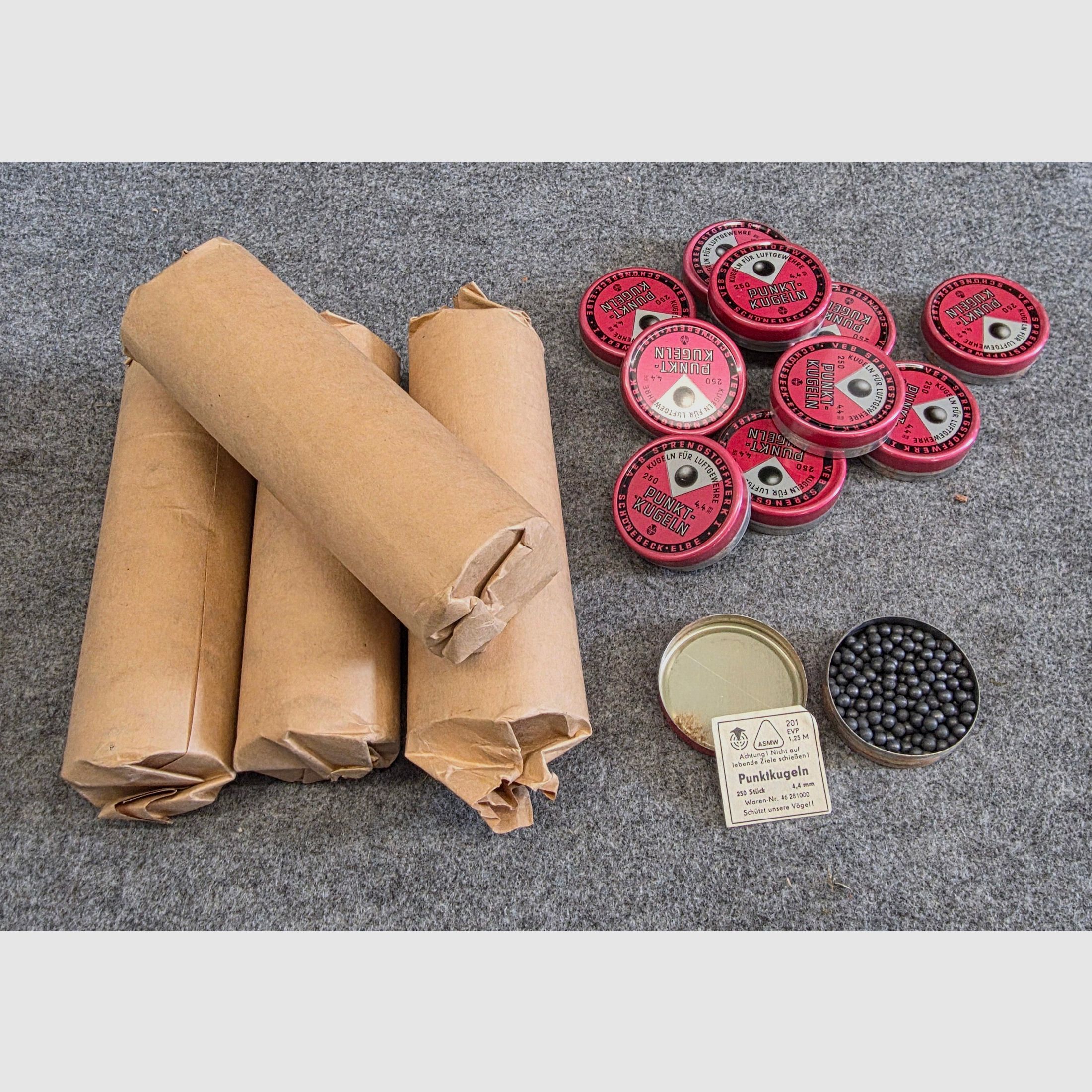 Aus Altbestand VEB Schönebeck Punktkugeln Rundkugeln 4,4mm für Model 310 / 49a und Anschütz 275 / 276 Stückpreis