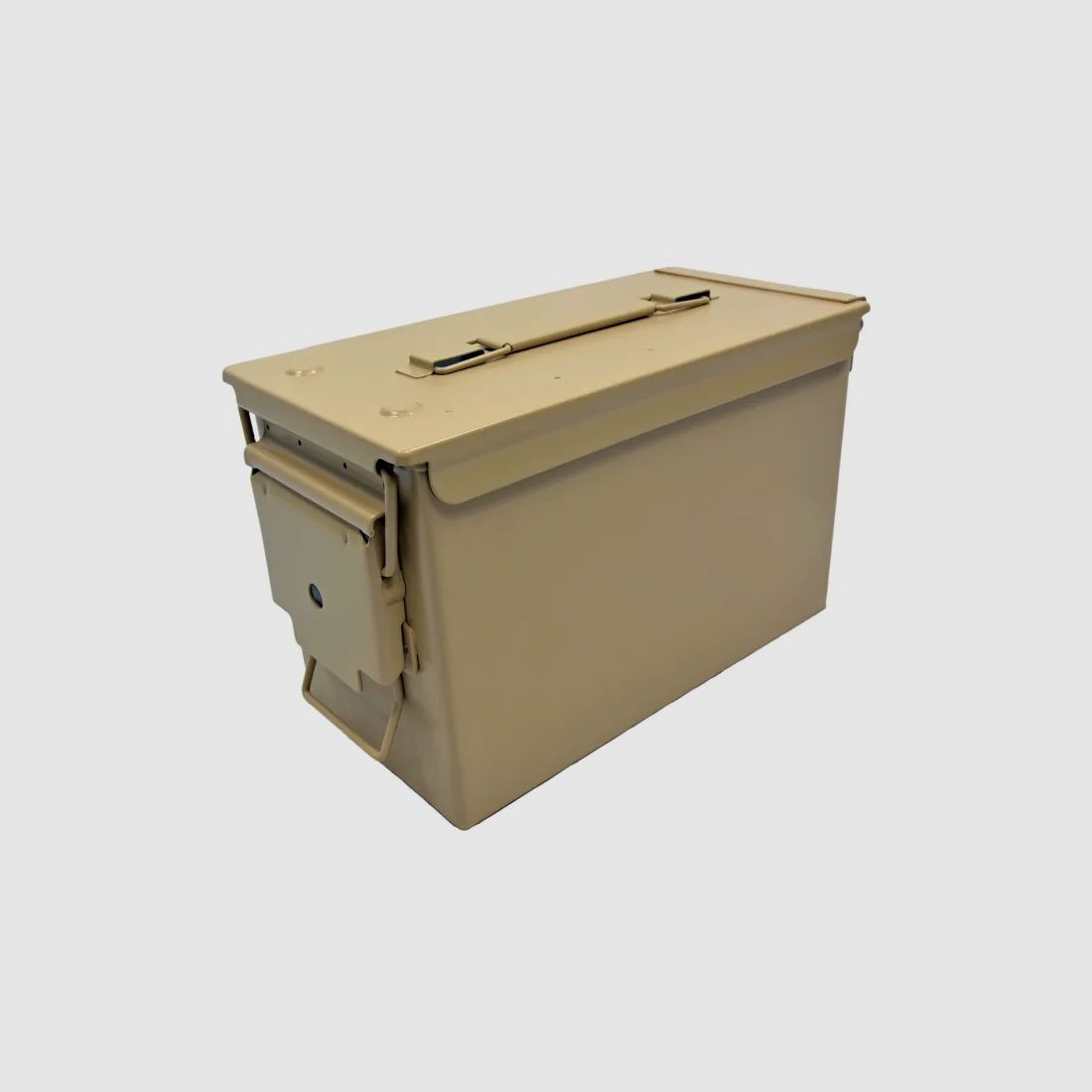 <NATO / US ammunition box, size 2 (Cal.50), metal, sand yellow, without print, new