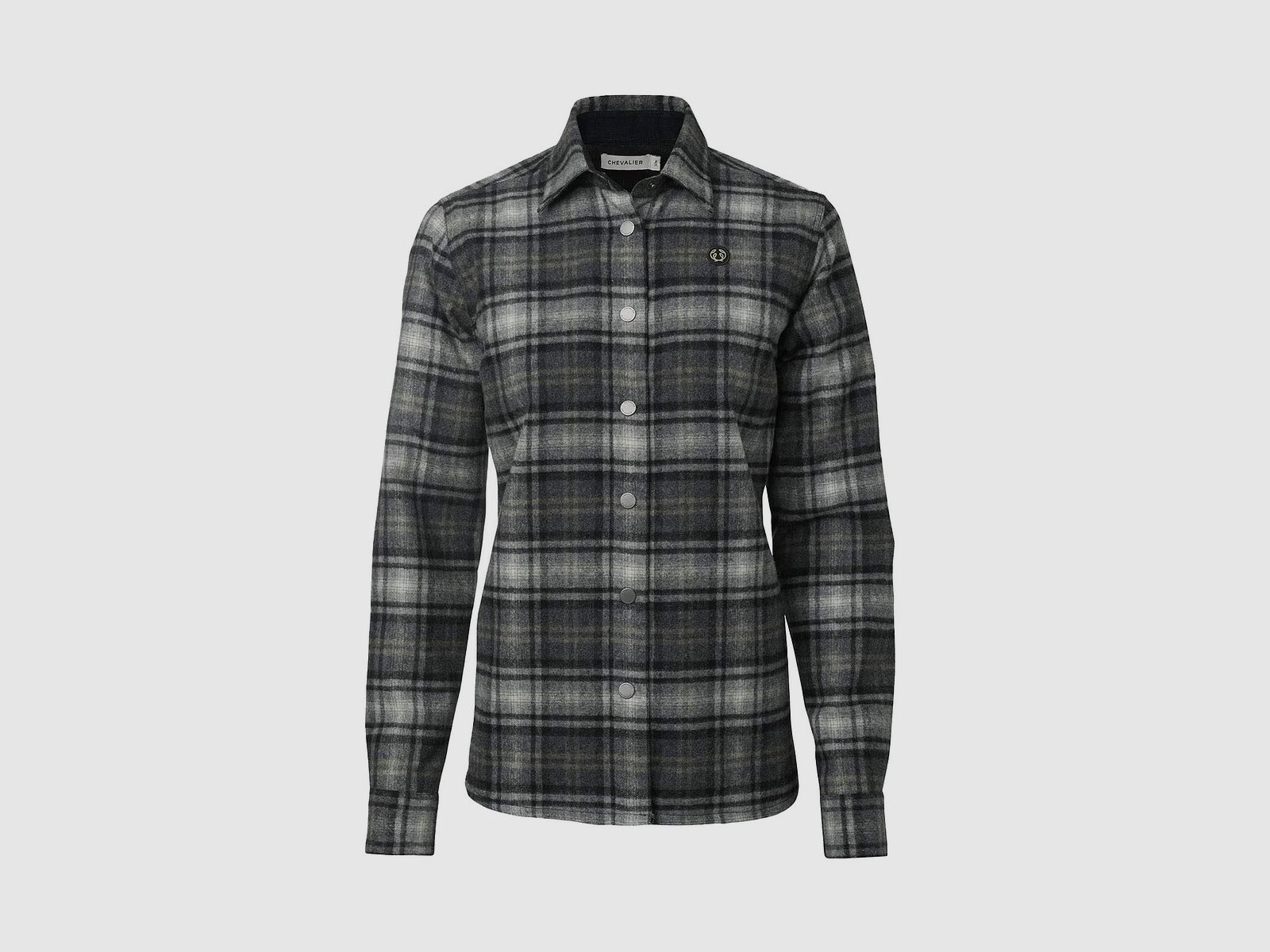 Chevalier Overshirt Champ Wool  Charcoal Checked