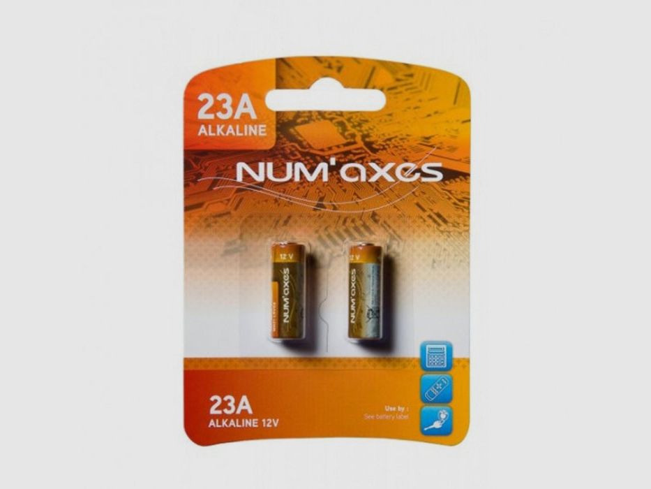 Blister 2 piles Num'Axes - 23A alcalines 12 V