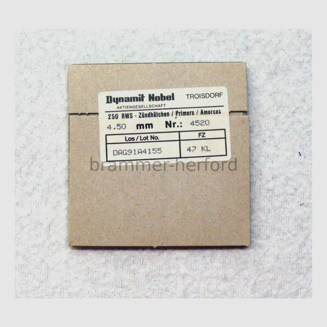 RWS Zündhütchen 4,50mm Nr. 4520