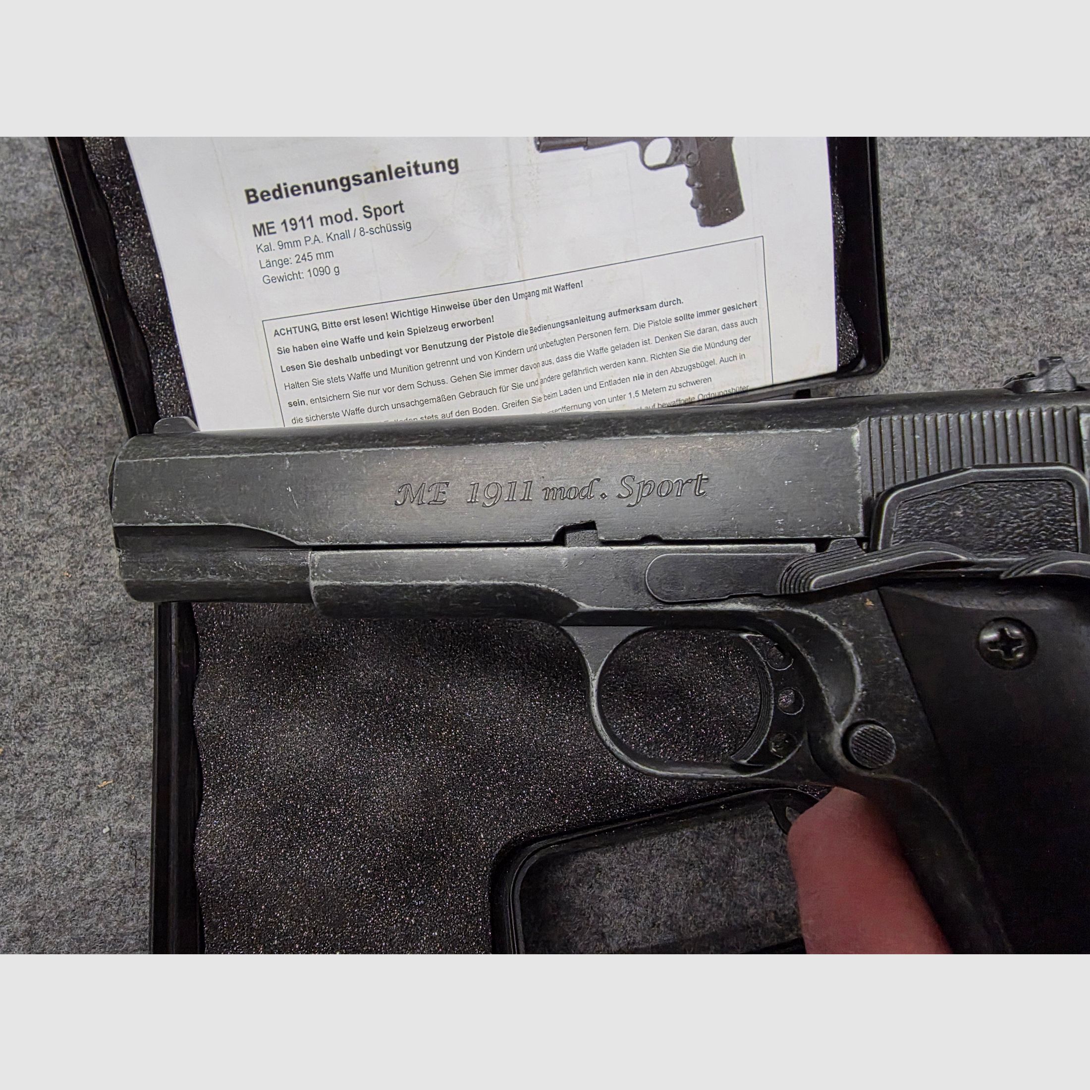 Colt ME 1911 Sport gebruikt Uiterlijk Kaliber 9mm PAK Schreckschuss SRS