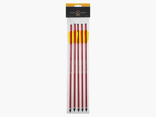 EK Archery Strzały do Kuszy Aluminiowe 14 Calowe Czerwone 5 Sztuk