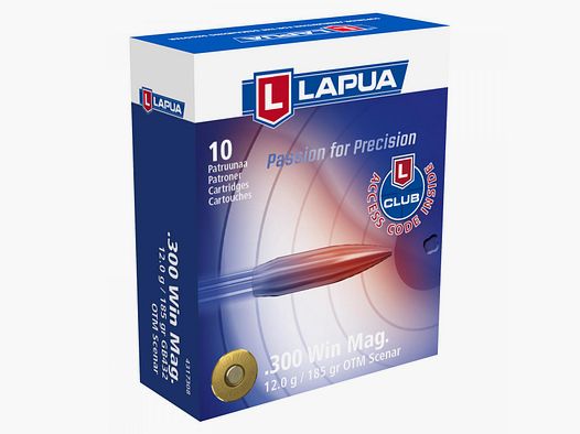 Lapua .300 Win. Mag. 185GR Scenar 10 cartuchos