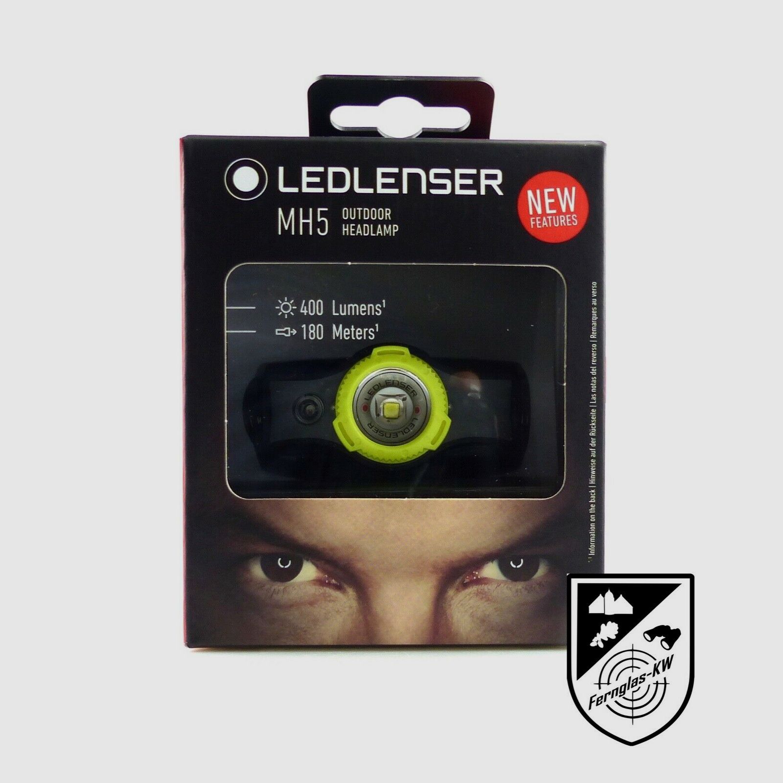 Ledlenser 502144 LED Kopflampe MH5 Black Yellow NEU mit Rotlicht Magnetladekabel