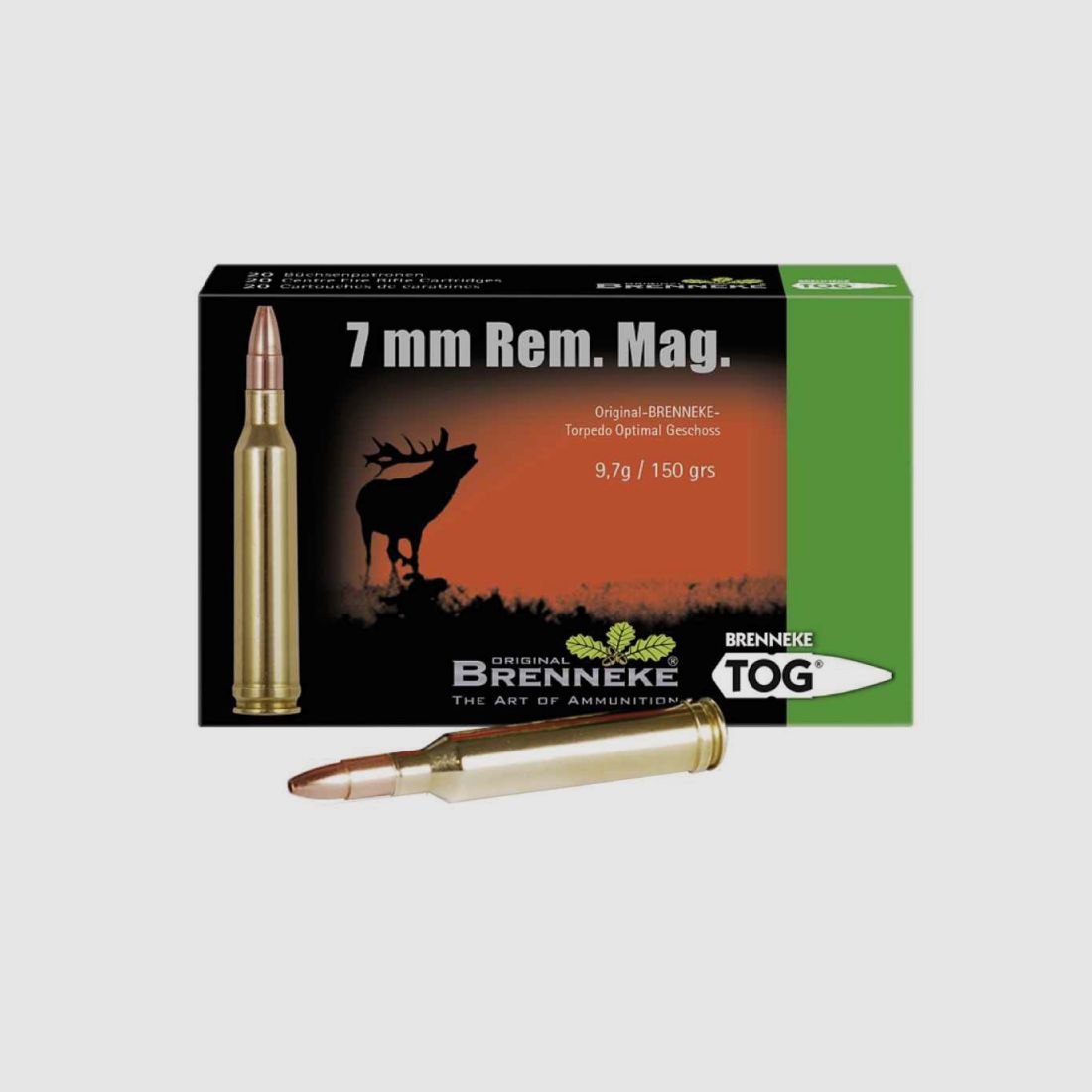 Brenneke 7mm Rem. Mag. 150GR TOG 20 Patronen