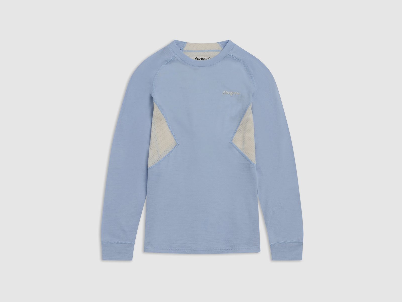 Bergans Inner:Pure Merino L/S Thermoshirt Donna Light Dusty Blue/Crema XL