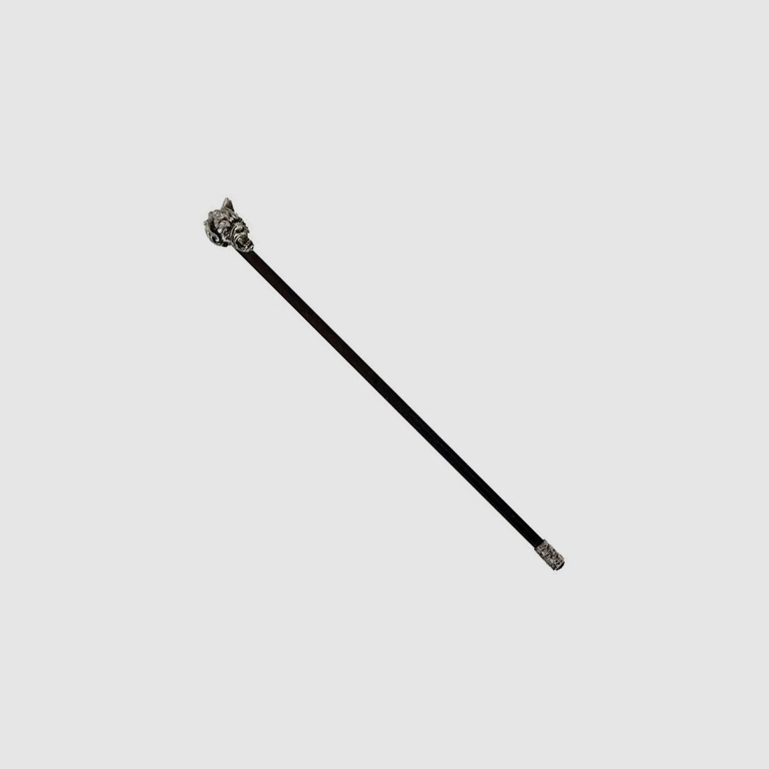 Walking stick demon head with handle decoration