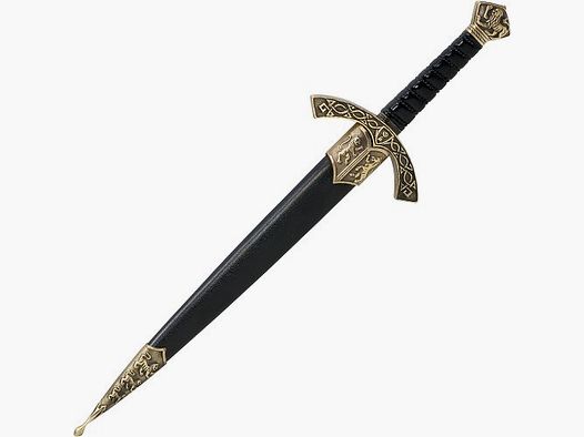 Dague de chevalier avec des ornements médiévaux