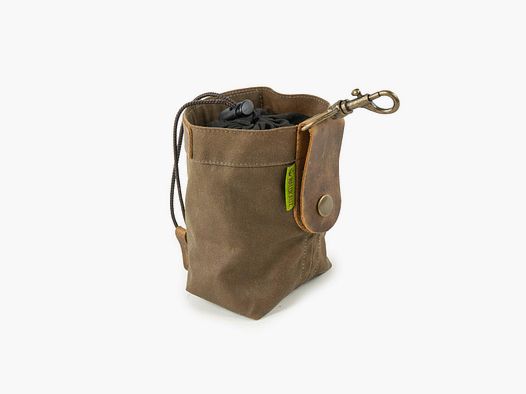 Leckerlibeutel "Lohntüte", Waxed Cotton, Khaki