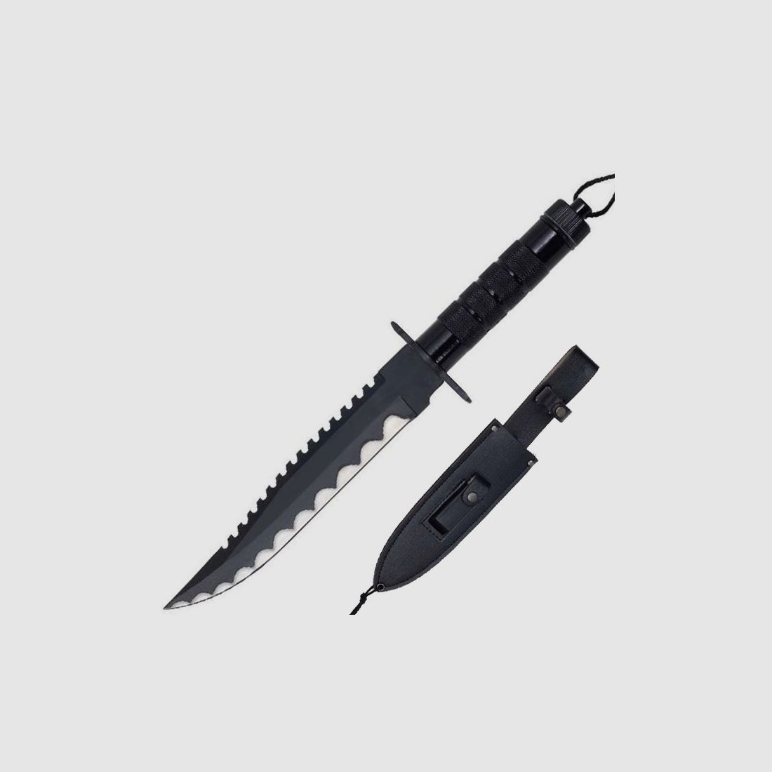 Survival knife giant black with compass and survival tools Abziestein