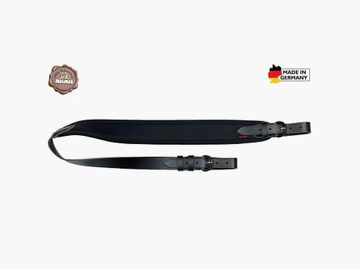 Cinghia per fucile AKAH in pelle bovina con neoprene