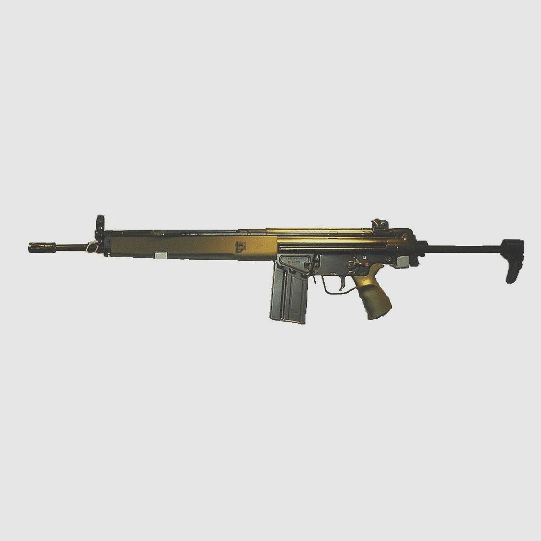 Originele Griff & Trapezhandschoen voor H&K G3A4 beide kleur afgestemd in NATO Groen en geschikt voor een bipod // G3 en klonen handgreep + pistoolgreep / G3A3 G3SG1 MKE T41 HK91 VFC Co2 Umarex
