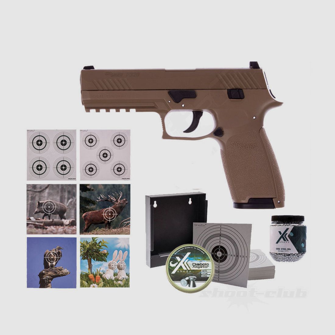 Sig Sauer	 CO2  BlowBack Pistole P320 im Kaliber 4,5mm coyote tan