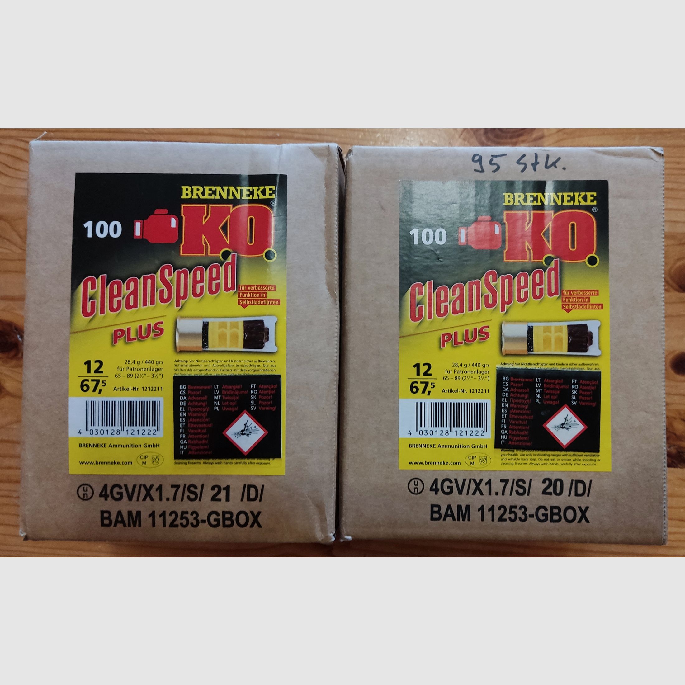 2x Brenneke Clean Speed Plus .12 .12/67 12/67,5 slug per fucile da caccia munizione tiro sportivo, immagine 2 di 3
