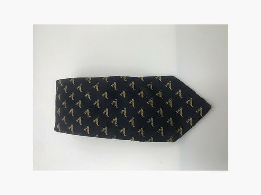 Robert Keyte cravate 100% soie bleue motif cerf