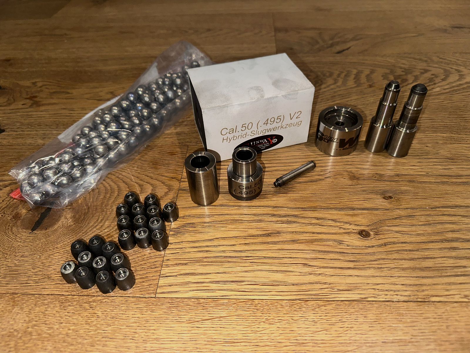 Gunway Slug Tool V2 im Kaliber .50 / 150 Stk. Bleirohlinge / 30 Stk. Slugs