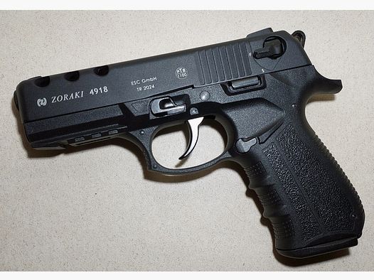 Zoraki 4918 Schreckschuspistole Kal. 9mm P.A.K. (PTB 1110) schwarz  neuwertig!