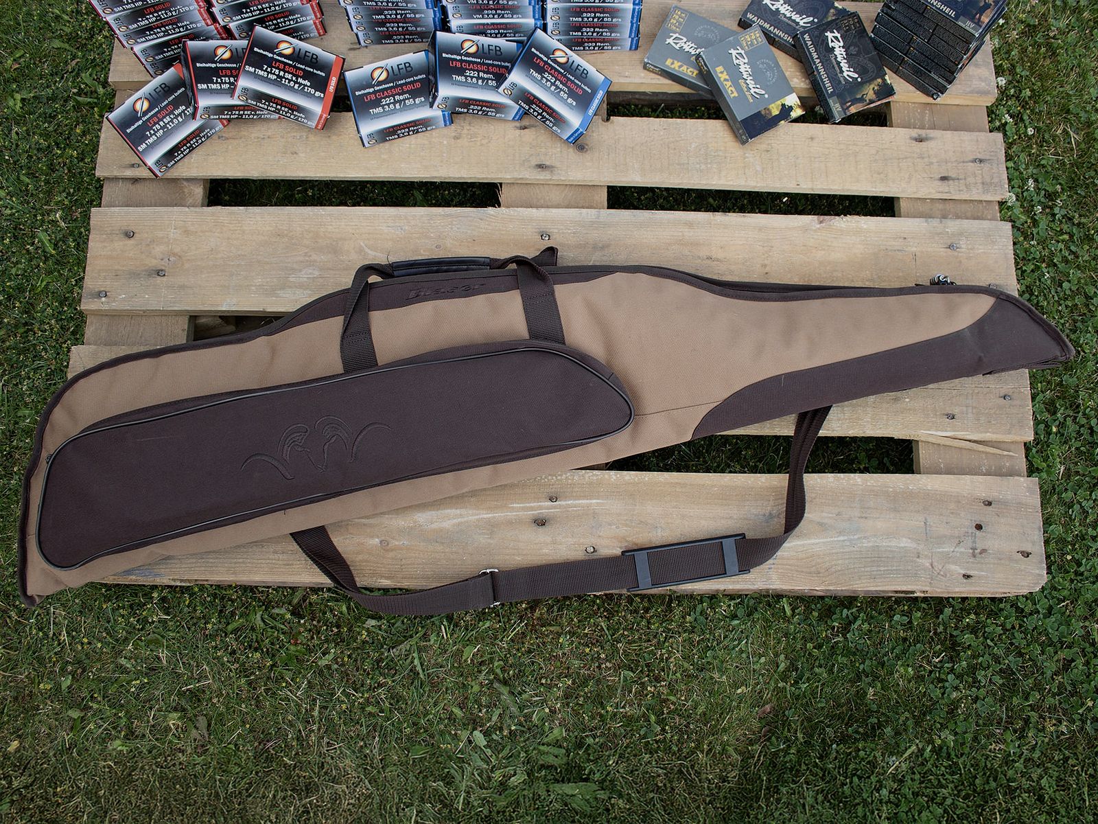 Ferlacher Bockdrilling von Josef Hambrusch inkl. Munition und Tasche