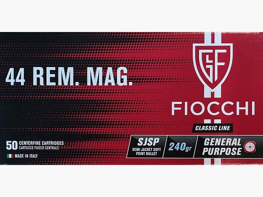 Fiocchi 44 Rem. Mag. SJSP 240grs - 1000 shots