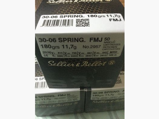 S&B 30-06 SPRING. 180 grs 11,7g FMJ