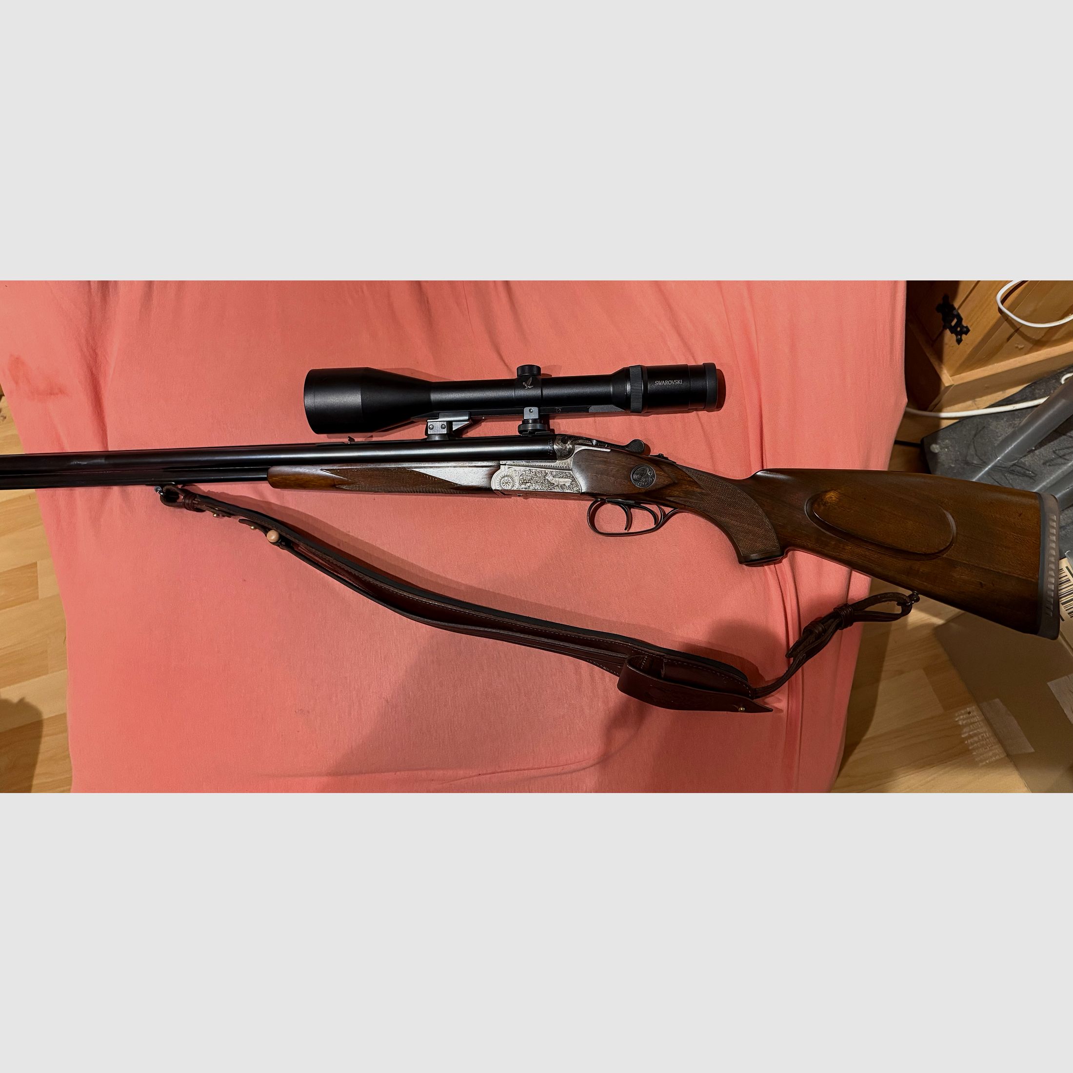 Suhler Bohrung 7x57R - 16/70 mit Swarowski Zielfernrohr Habicht 2,5x56
