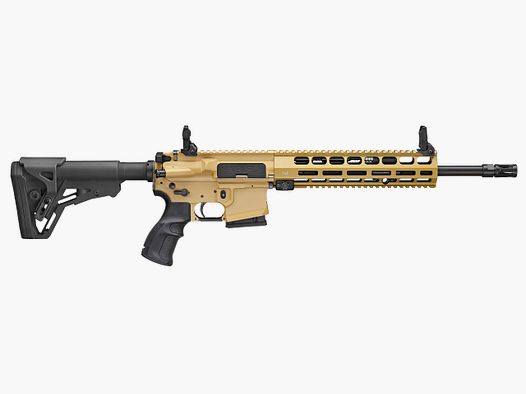 Haenel CR 223 M-LOK Handschutz Lauflänge 423 mm | Matchabzug | Handschutz lang | Sandfarben | sportlich zugelassen, Kal. .223 Rem.