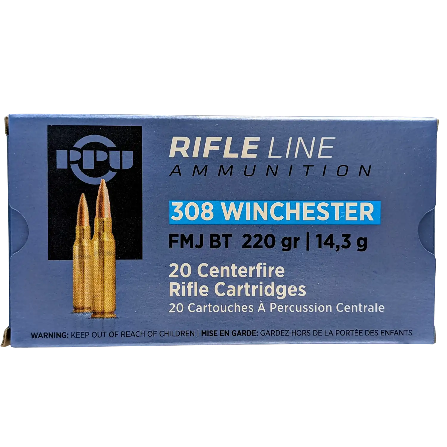 PPU kaliber .308Win FMJ BT 220gr 20 strzałów