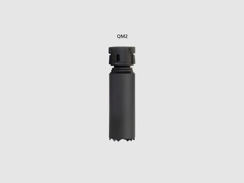 Ase Utra, AU1021-BC DUAL556-QM2 GEN2 soppressore senza freno di bocca, CERAKOTE NERO, immagine 1 di 3