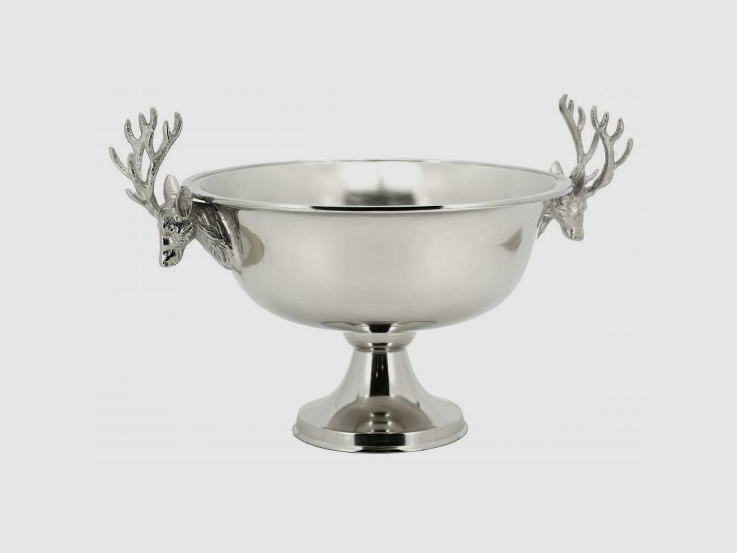 Lovergreen Kunst des Tisches Motiv Sektkhler Aluminium Hirschkpfe