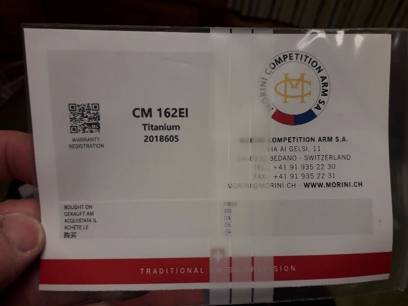 Morini LP CM 162 EI - Titan mit elektronischem Abzug und 2 Kartuschen - NEU - 