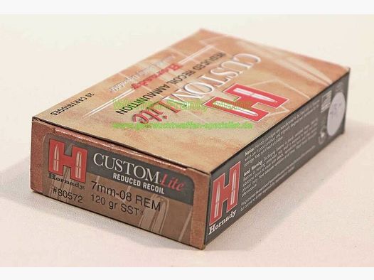 Hornady / USA Cartouches de fusil Custom Lite 7mm-08Rem